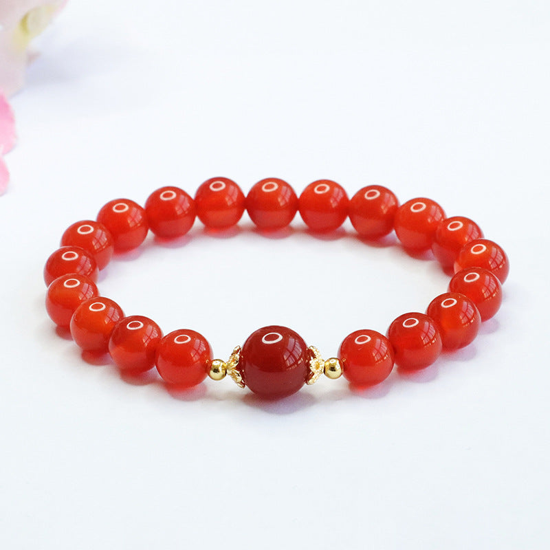 natural red agate bracelet chalcedony bracelet