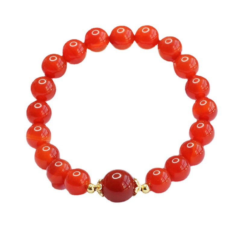 natural red agate bracelet chalcedony bracelet