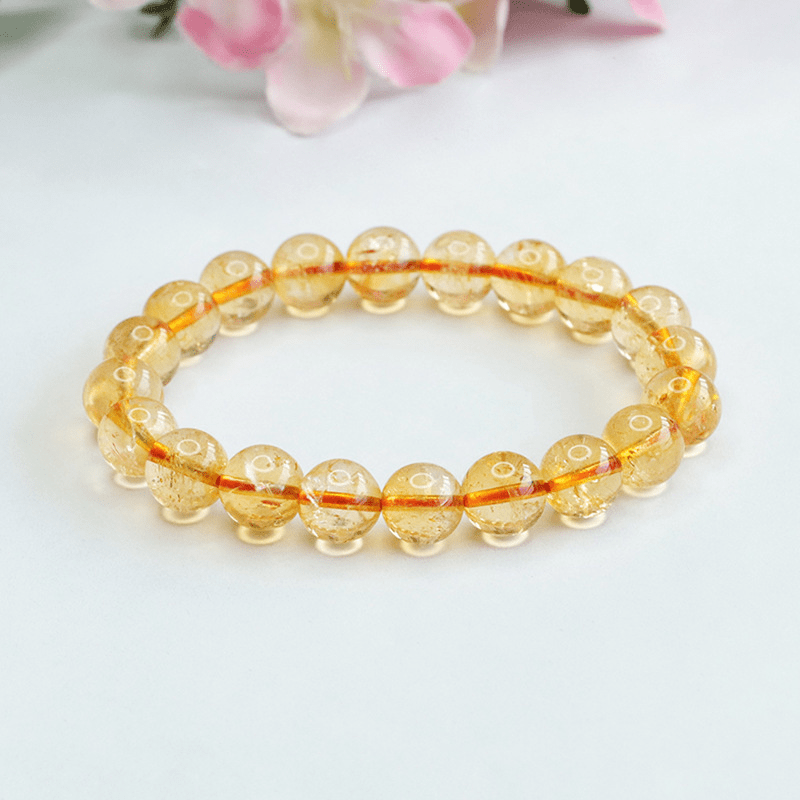 Natural Citrine Bracelet Brazilian Gemstone Bracelet - Mystic Crystal Shop