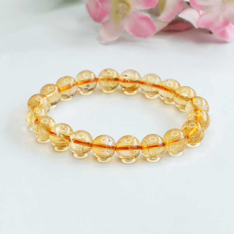 Natural Citrine Bracelet Brazilian Gemstone Bracelet - Mystic Crystal Shop