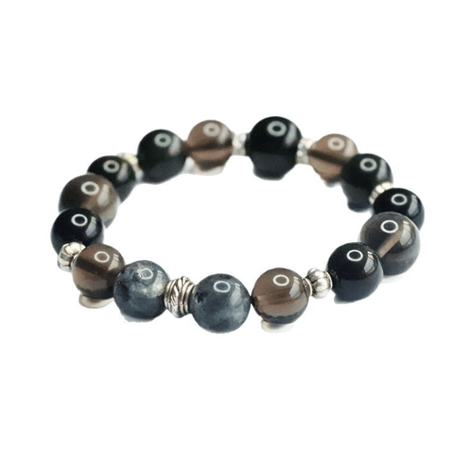 Natural Crystal Five Elements Bracelet Obsidian Multi - Gemstone Bracelet - Mystic Crystal Shop