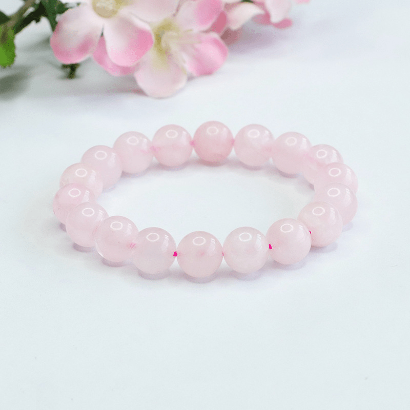 Natural rose quartz bracelet - Mystic Crystal Shop