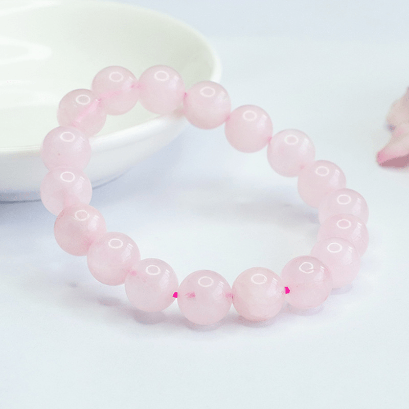 Natural rose quartz bracelet - Mystic Crystal Shop