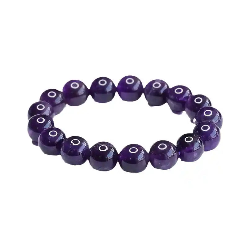 Natural Amethyst Bracelet for Men & Women, Healing Crystal Jewelry for Wisdom, Stress Relief, and Sleep