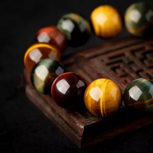 Natural 8mm colorful tiger eye stone bracelet tiger eye stone crystal bracelet