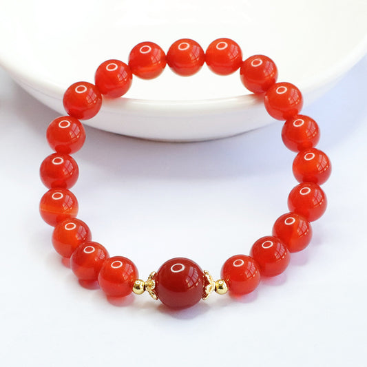 natural red agate bracelet chalcedony bracelet