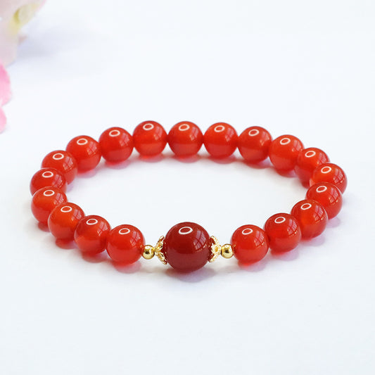 natural red agate bracelet chalcedony bracelet