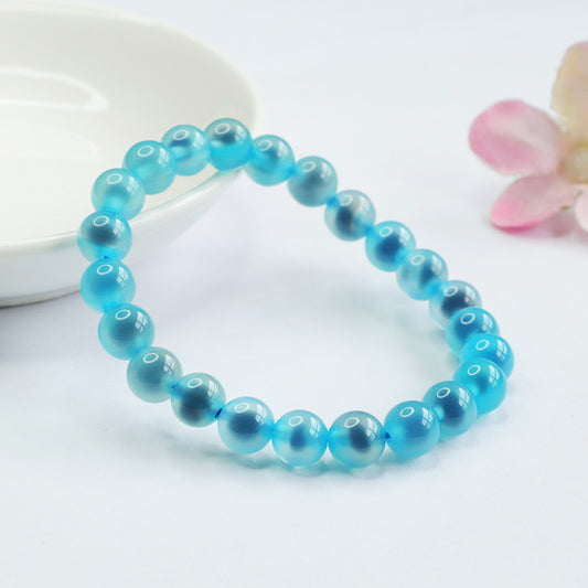 blue agate bead bracelet