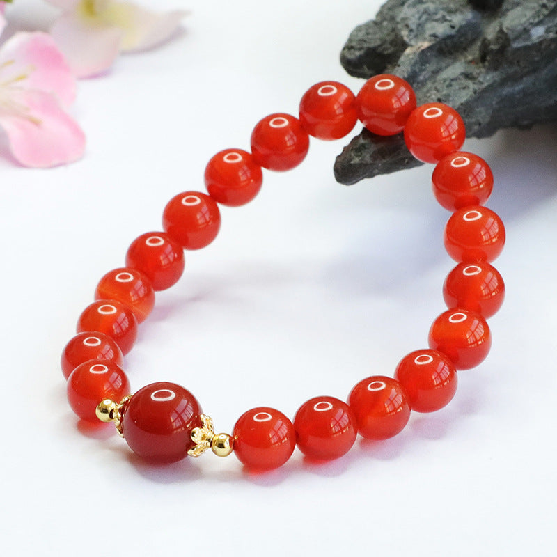 natural red agate bracelet chalcedony bracelet