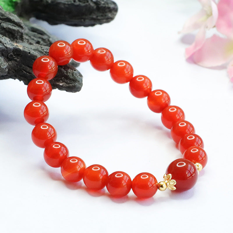 natural red agate bracelet chalcedony bracelet