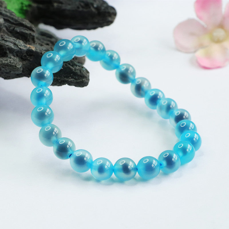 blue agate bead bracelet